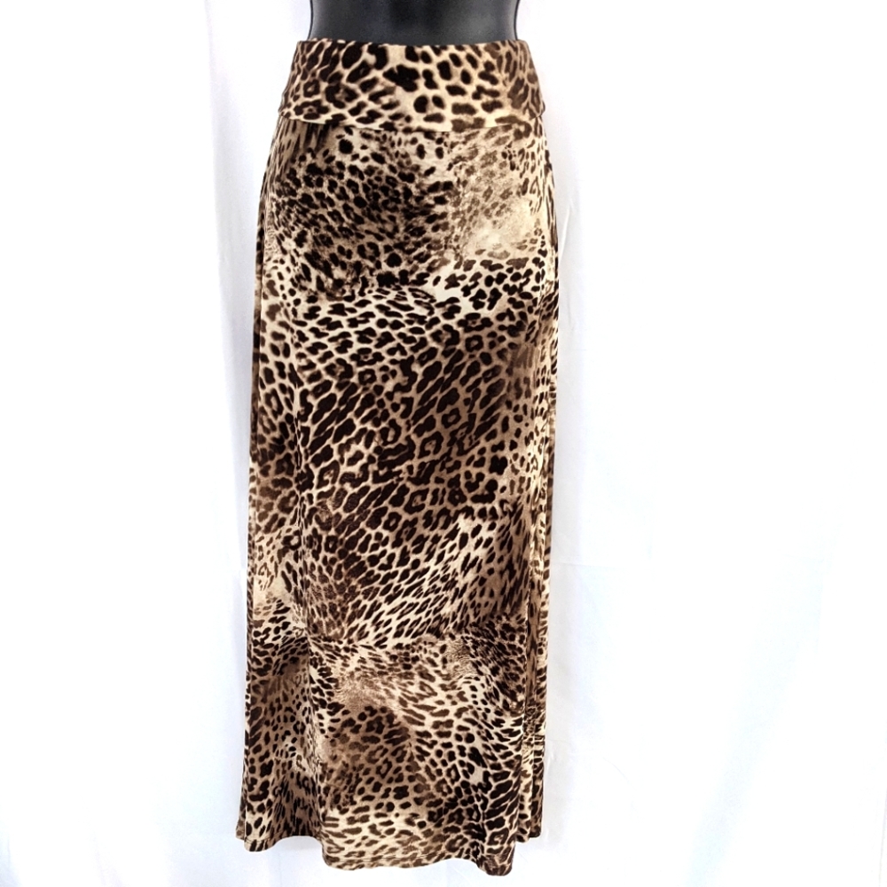 Sister Moses brown animal print maxi skirt